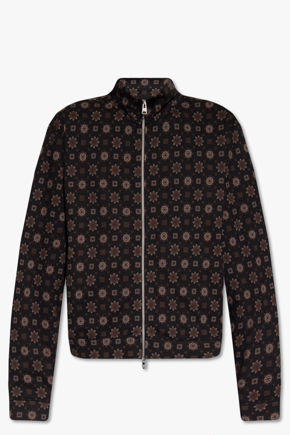 Flynn patterned sweatshirt AllSaints SchaferandweinerShops Japan acne studios magnite twill work jacket b90471 aeg